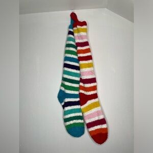 Set 2 plush Christmas stockings